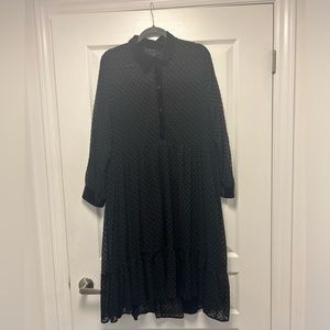 Zara black polka dot dress